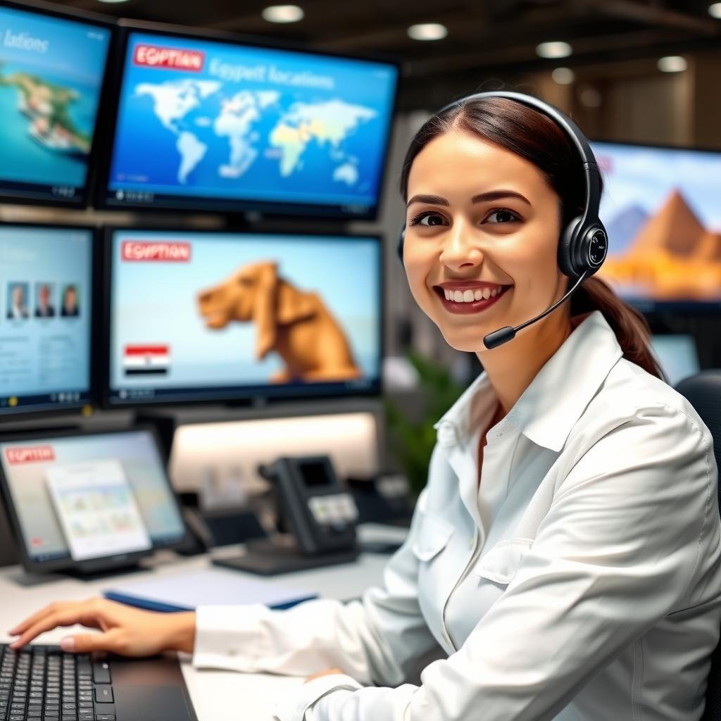 24/7 support team member assisting Nile cruise travelers via phone