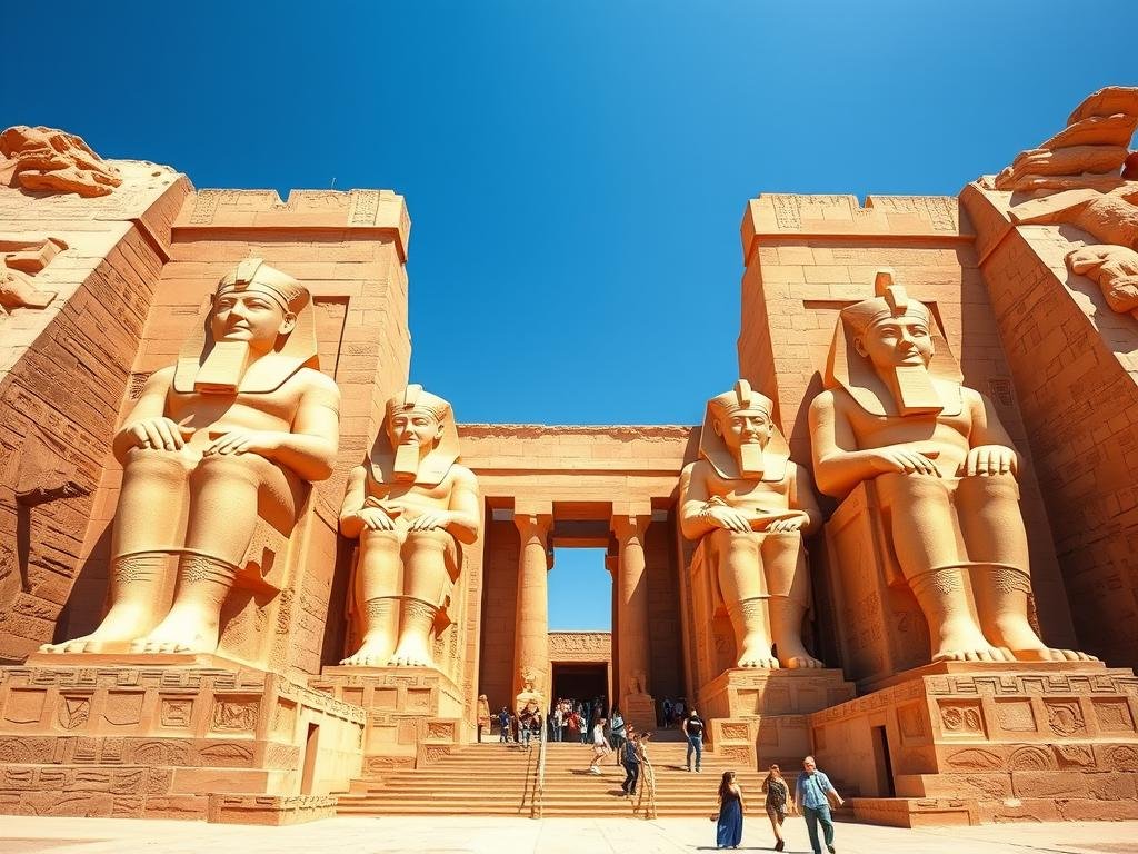Abu Simbel temples with tourists - Best of Egypt Tour 8 Day package