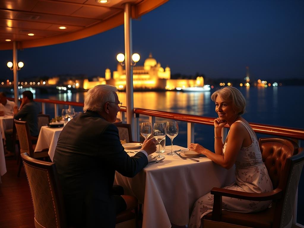 California seniors from Sacramento enjoying dinner cruise on the Nile