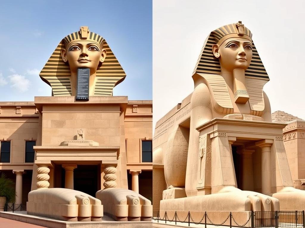 California's Rosicrucian Egyptian Museum compared with authentic Egyptian artifacts