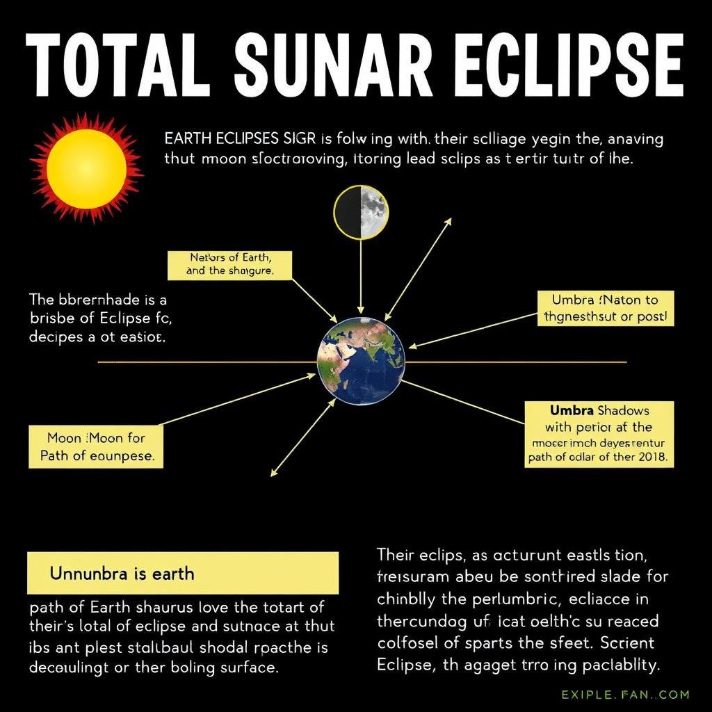 Diagram explaining total solar eclipse mechanics