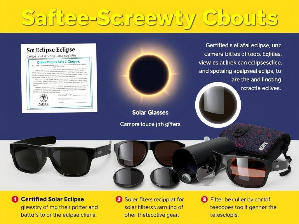 Eclipse viewing safety equipment and preparation
