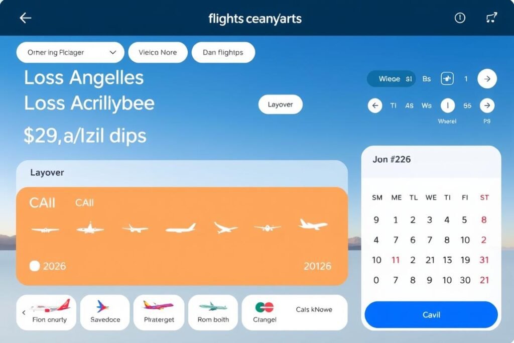 Flight from Los Angeles to Egypt for 2026/2027 tours