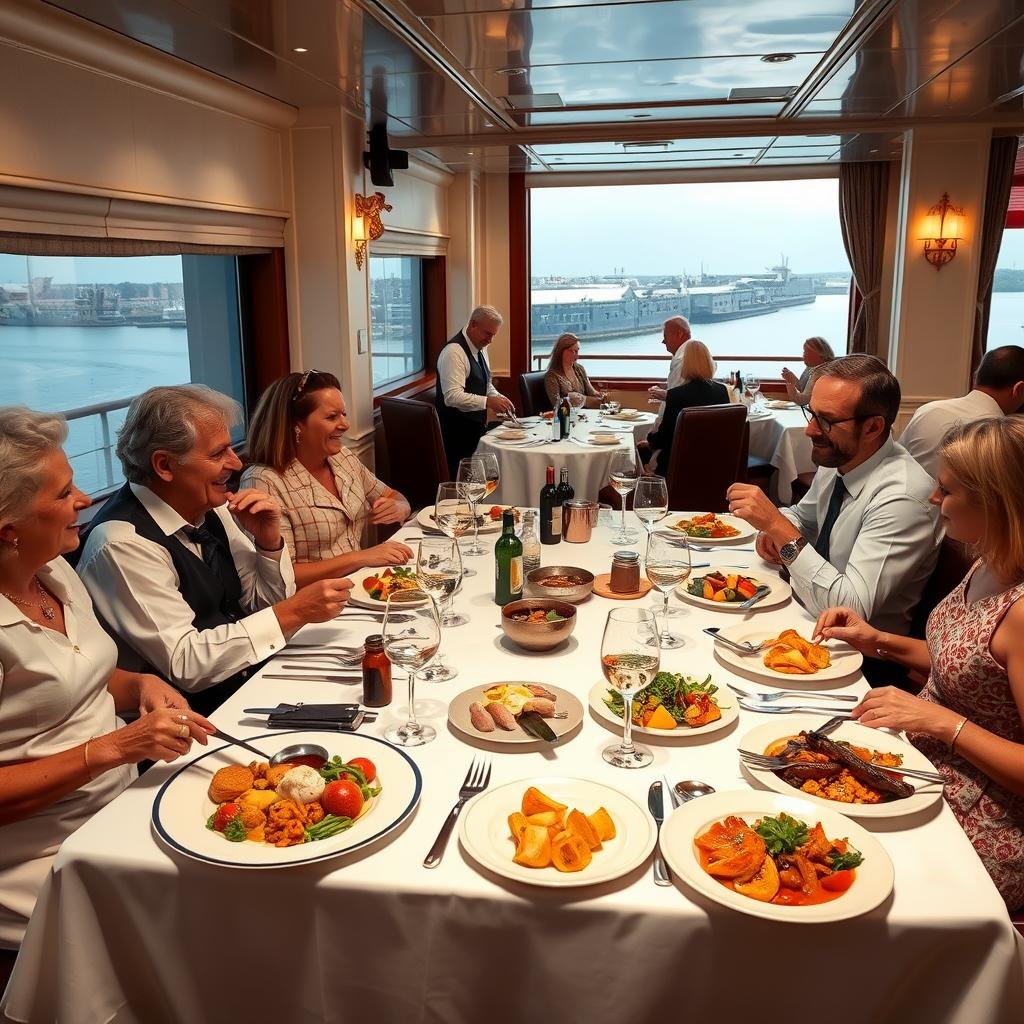 Gourmet dining experience on Nile cruise with Australian travelers enjoying Egyptian cuisine - Egypt Tours from Australia 2026/2027