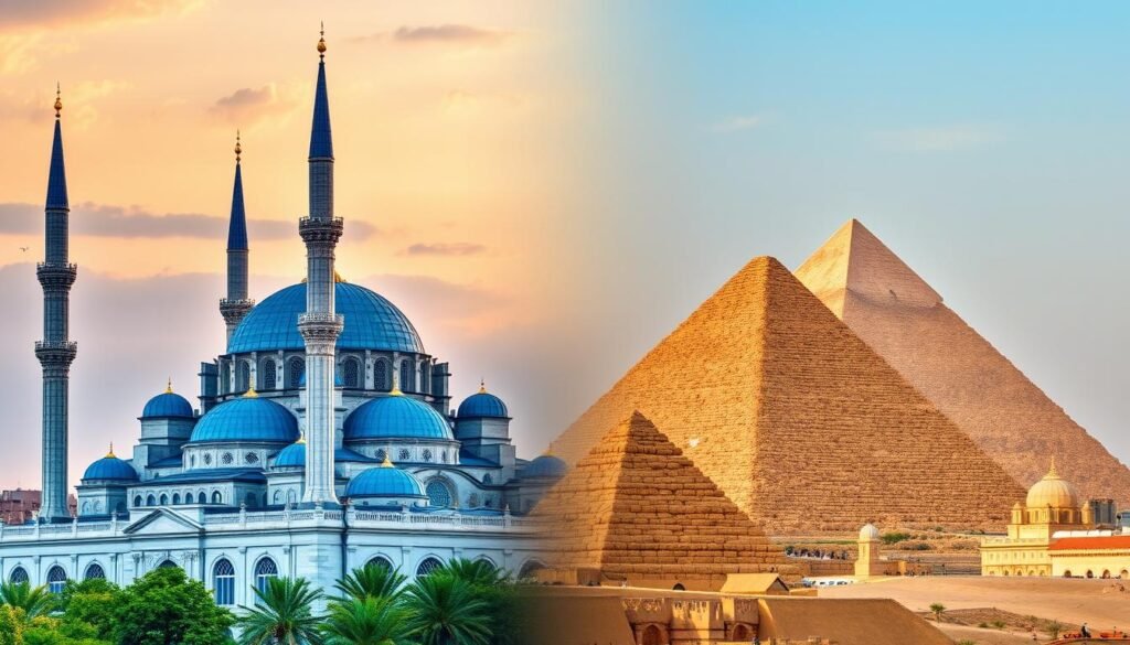 Istanbul Blue Mosque and Egyptian pyramids for Egypt and Turkey Tour during Egypt Tours from Ireland 2026/2027