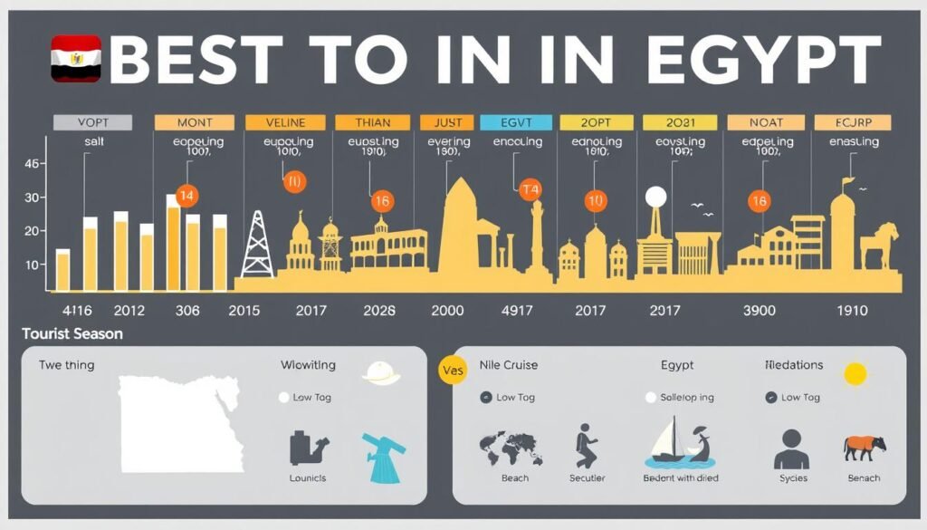 Jahreszeitenübersicht für Egypt Tours from Germany 2026/2027