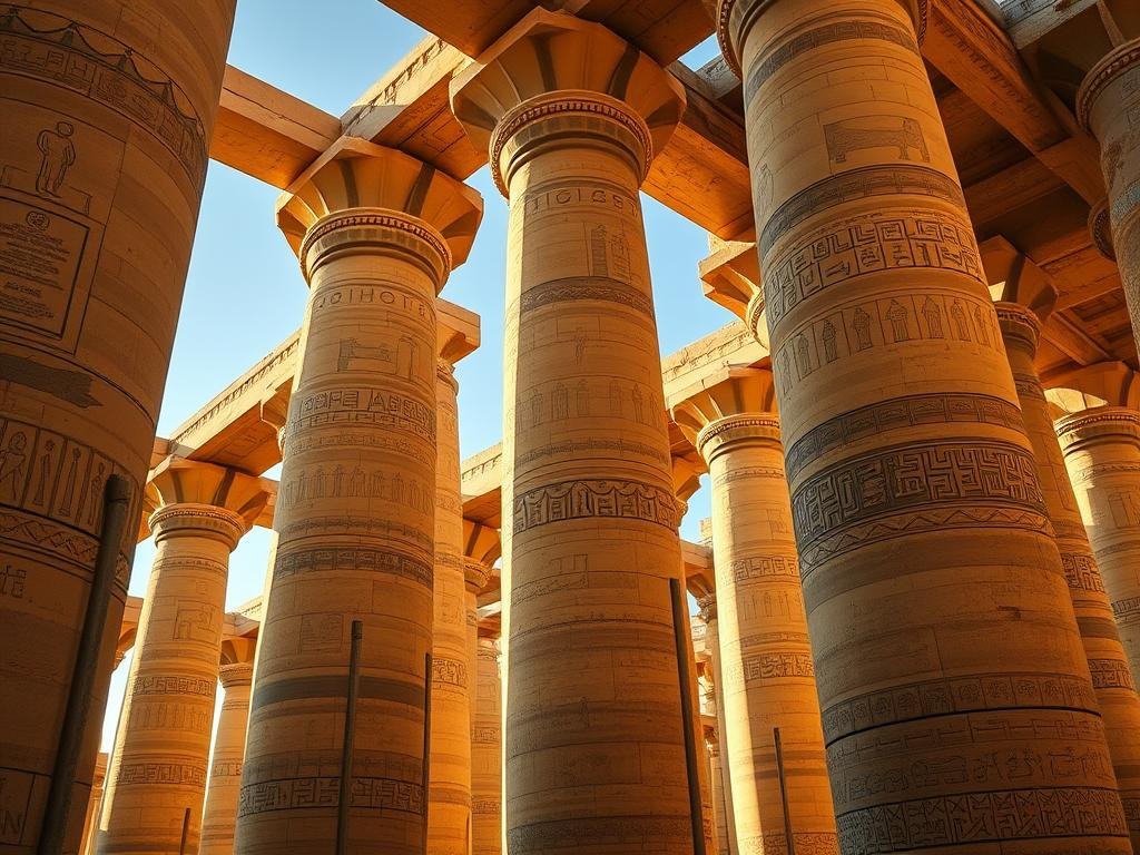 Karnak Temple columns with hieroglyphics - 10 Day Egypt Tour package