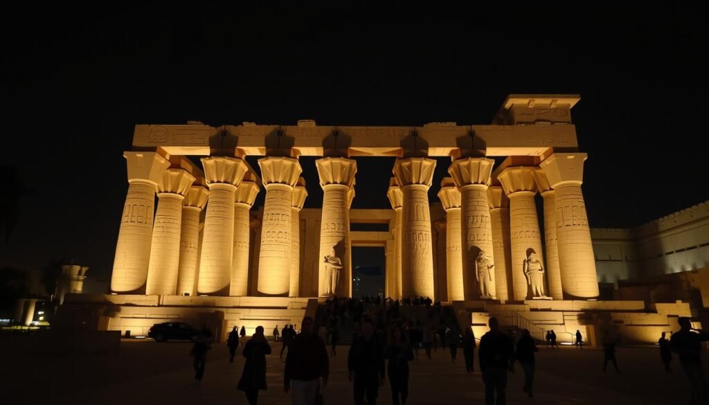 Luxor Temple illuminated at night for 6 Days Affordable Egypt Tour during Egypt Tours from Vancouver 2026/2027