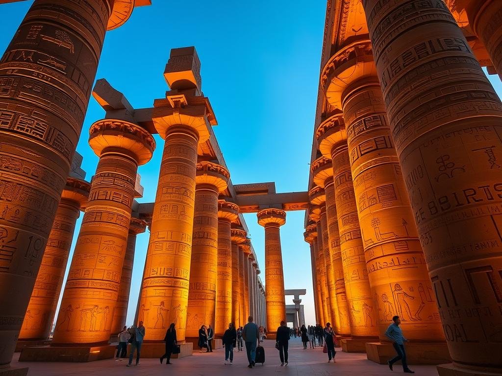 Luxor and Aswan tour featuring Karnak Temple columns