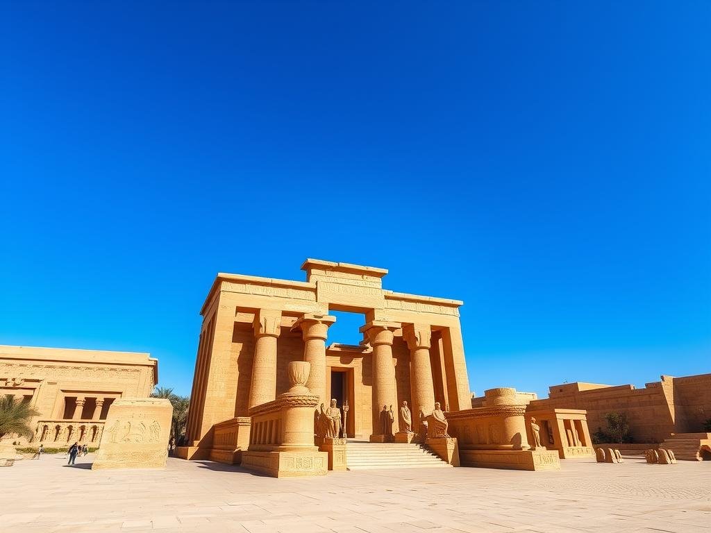 Luxor temples and monuments along the eclipse path