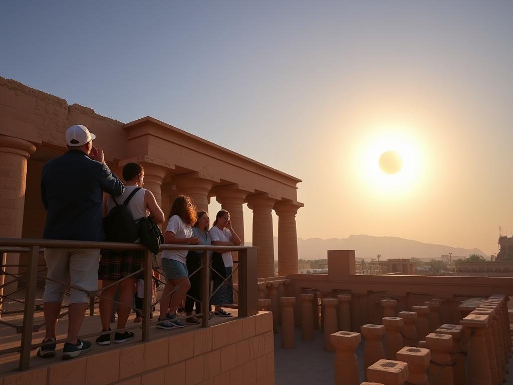 Luxury eclipse viewing at Karnak Temple