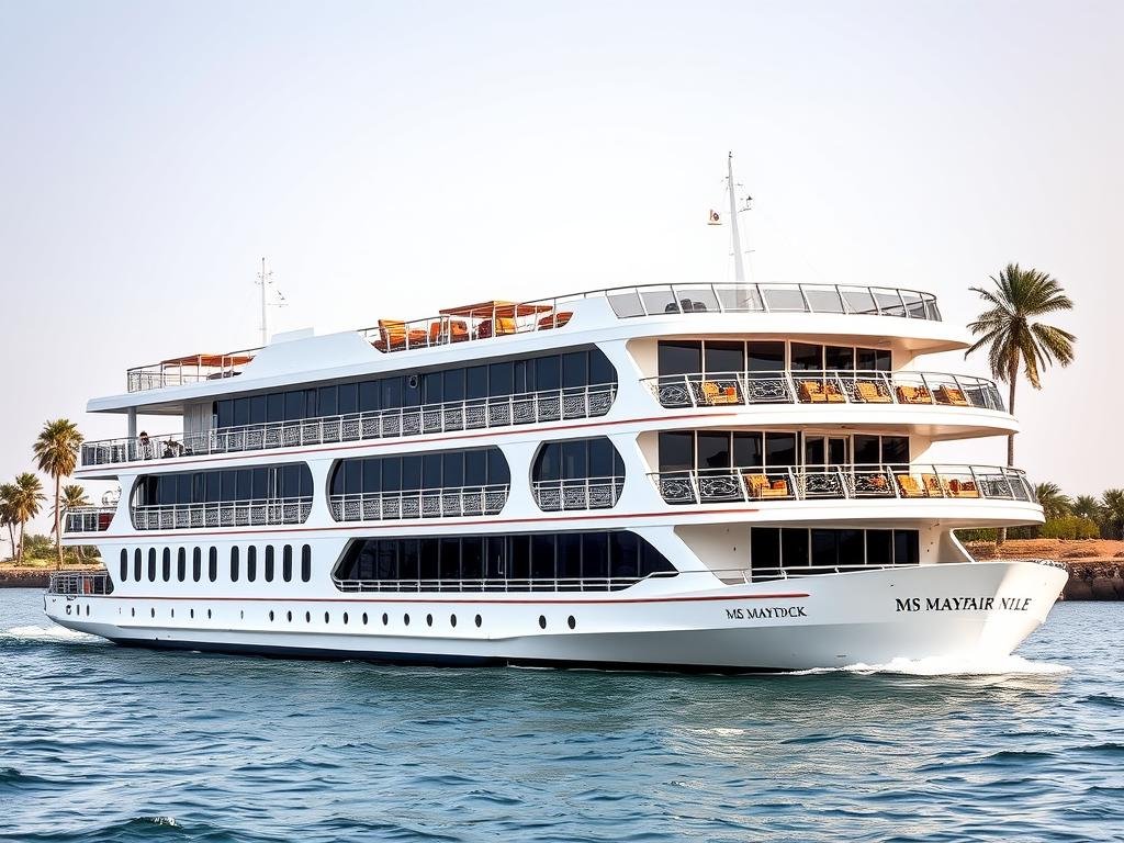 MS Mayfair Nile cruise ship exterior showing elegant design and multiple decks