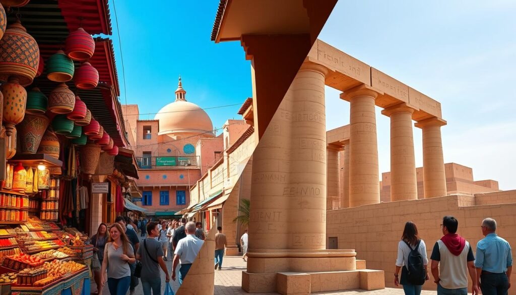 Moroccan medina and Egyptian temples for Egypt and Morocco Tour during Egypt Tours from New York 2026/2027