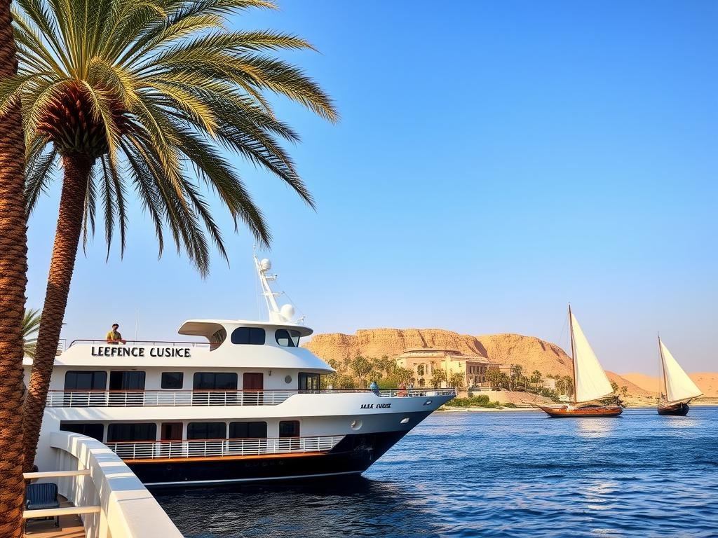 Nilkreuzfahrtschiff vor Assuan - Entspanntes Reisen bei Egypt Tours from Germany 2026/2027