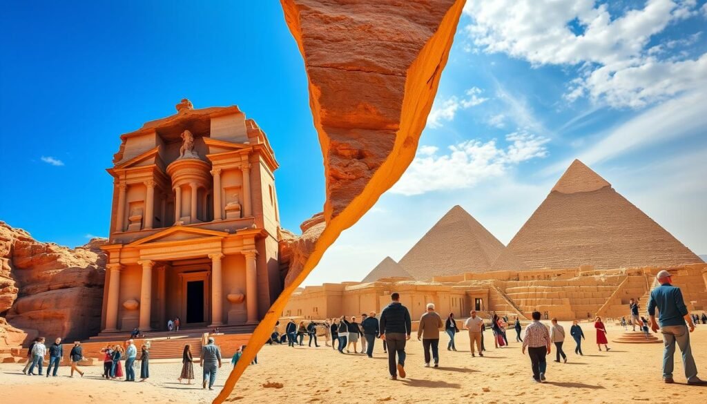 Petra in Jordan and Pyramids in Egypt for Egypt and Jordan Tour during Egypt Tours from Ireland 2026/2027