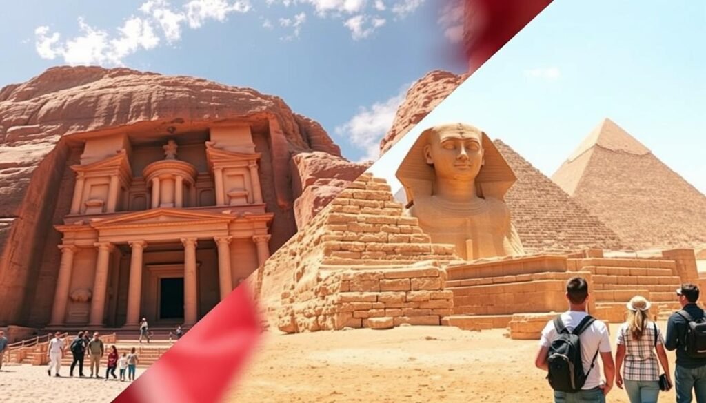 Petra in Jordan and Pyramids in Egypt for Egypt and Jordan Tour during Egypt Tours from New York 2026/2027