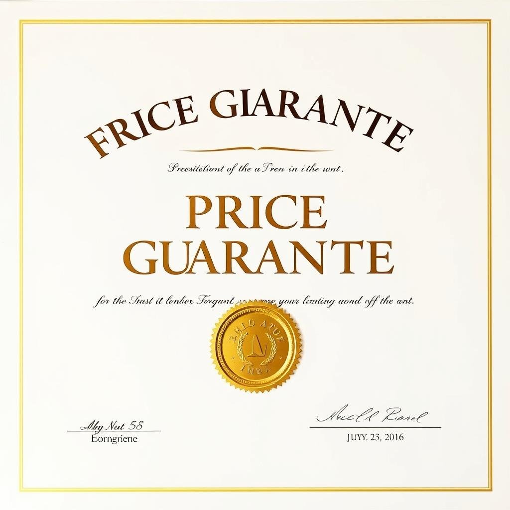 Price guarantee certificate with official seal for 2026 Nile cruise bookings