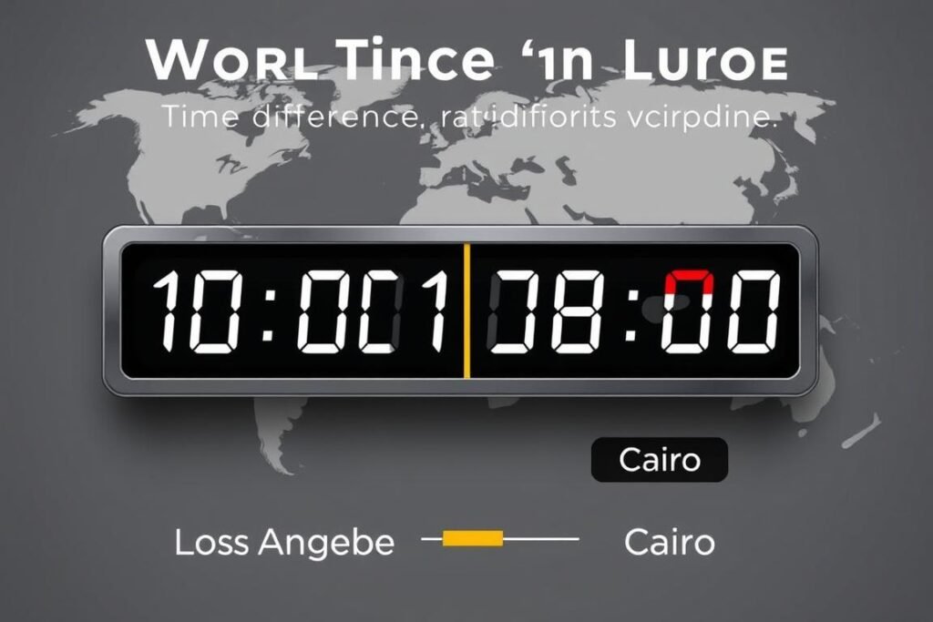 Time difference between Los Angeles and Egypt for 2026/2027 travelers