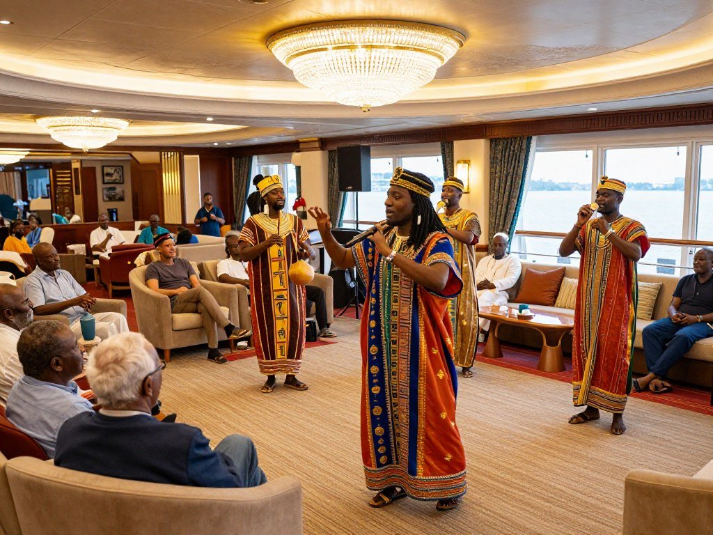 Traditional Nubian music and dance performance on a deluxe Nile cruise